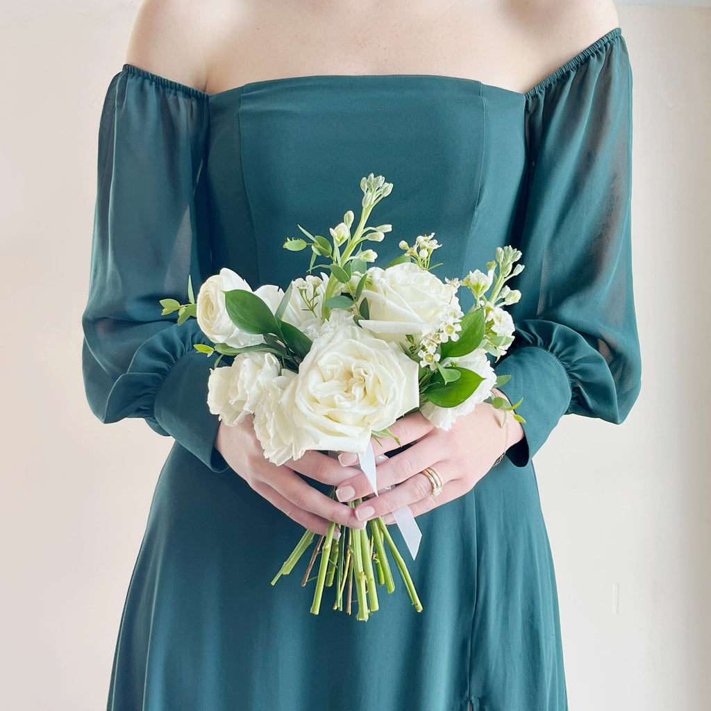 Classic White - Posey Bouquet (Weddings Only) Classic White - Posey Bouquet (Weddings Only)