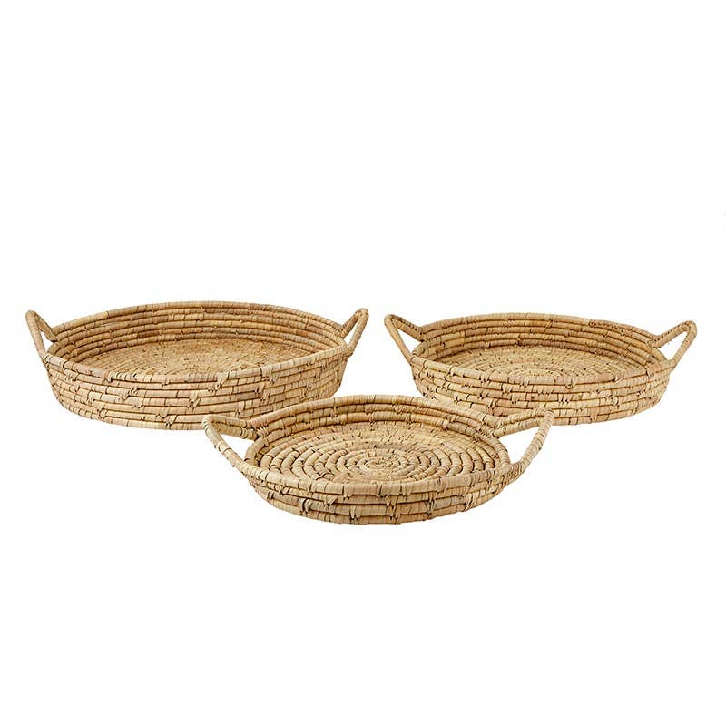 Round Tray With Handle Basket