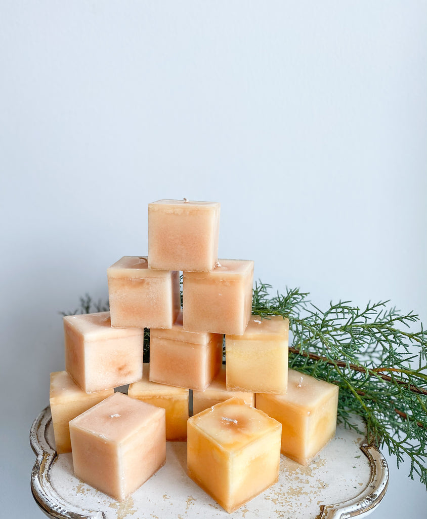 Candle -Box of 12 Cubed Candles 35Hr - Vanilla Almond