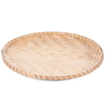 Round Bamboo Tray