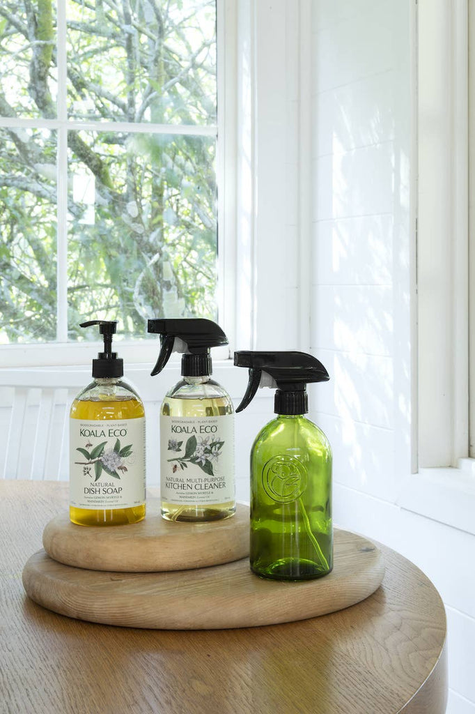 Apothecary Recycled Glass Bottle and Trigger Spray Bottle