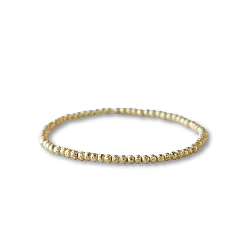 Gold Beaded Bracelet Collection Pack with Display: Trio Textured