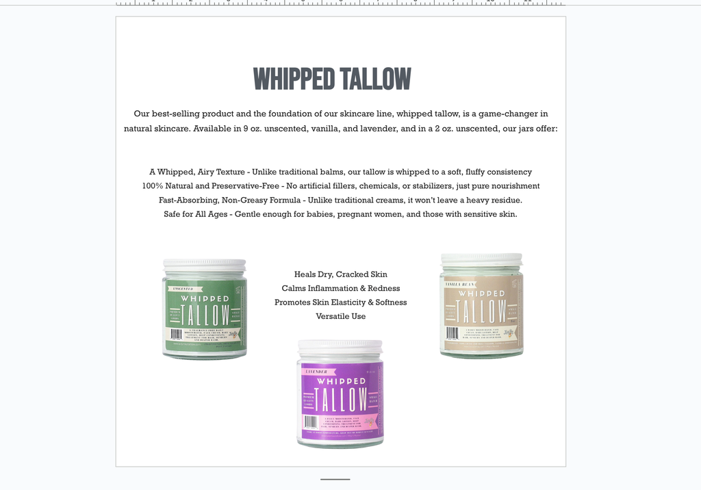2oz Lavender Whipped Tallow Moisturizer
