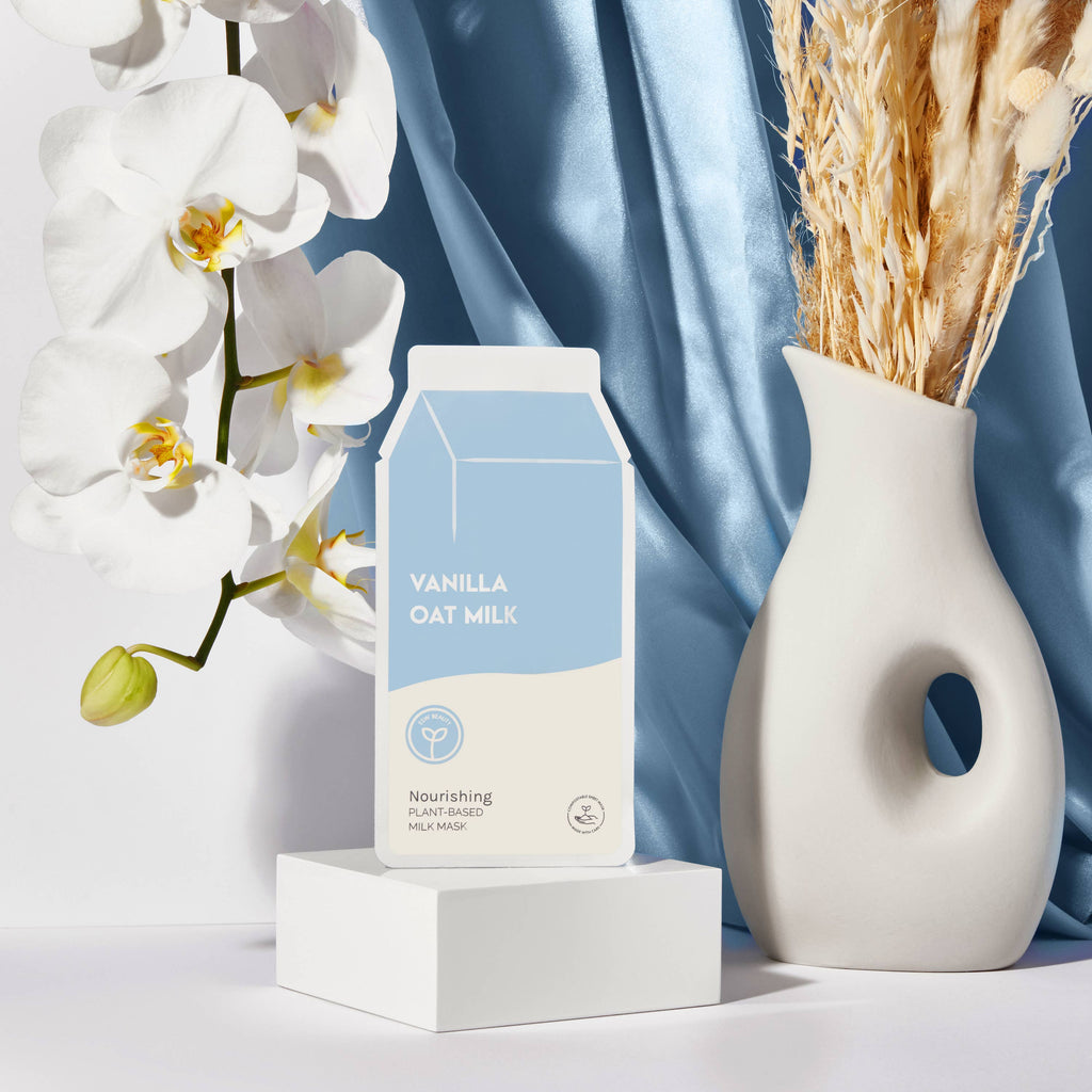 Vanilla Oat Milk Nourishing Plant-Based Milk Sheet Mask: With Peg Hole