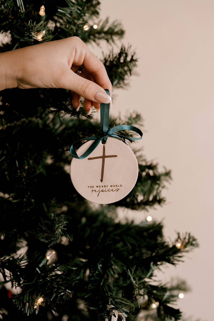 The Weary World Rejoices Ornament I Christian Faith