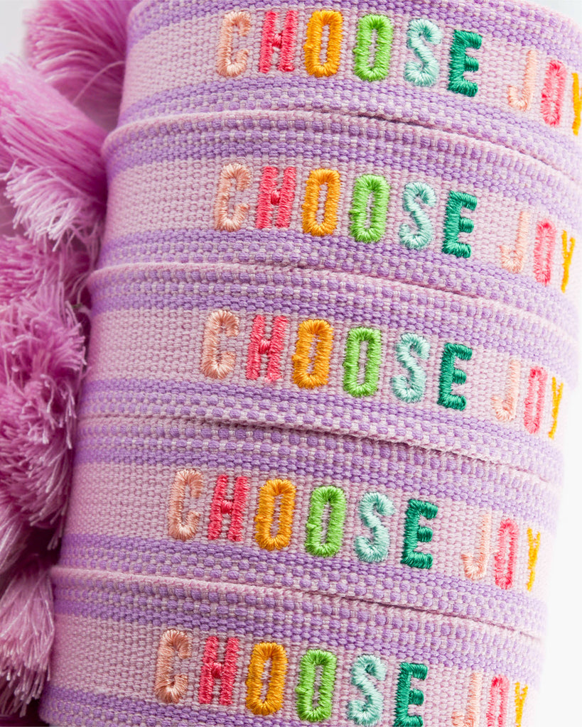 Colorful Embroidered Bracelets: Mint | Be Kind