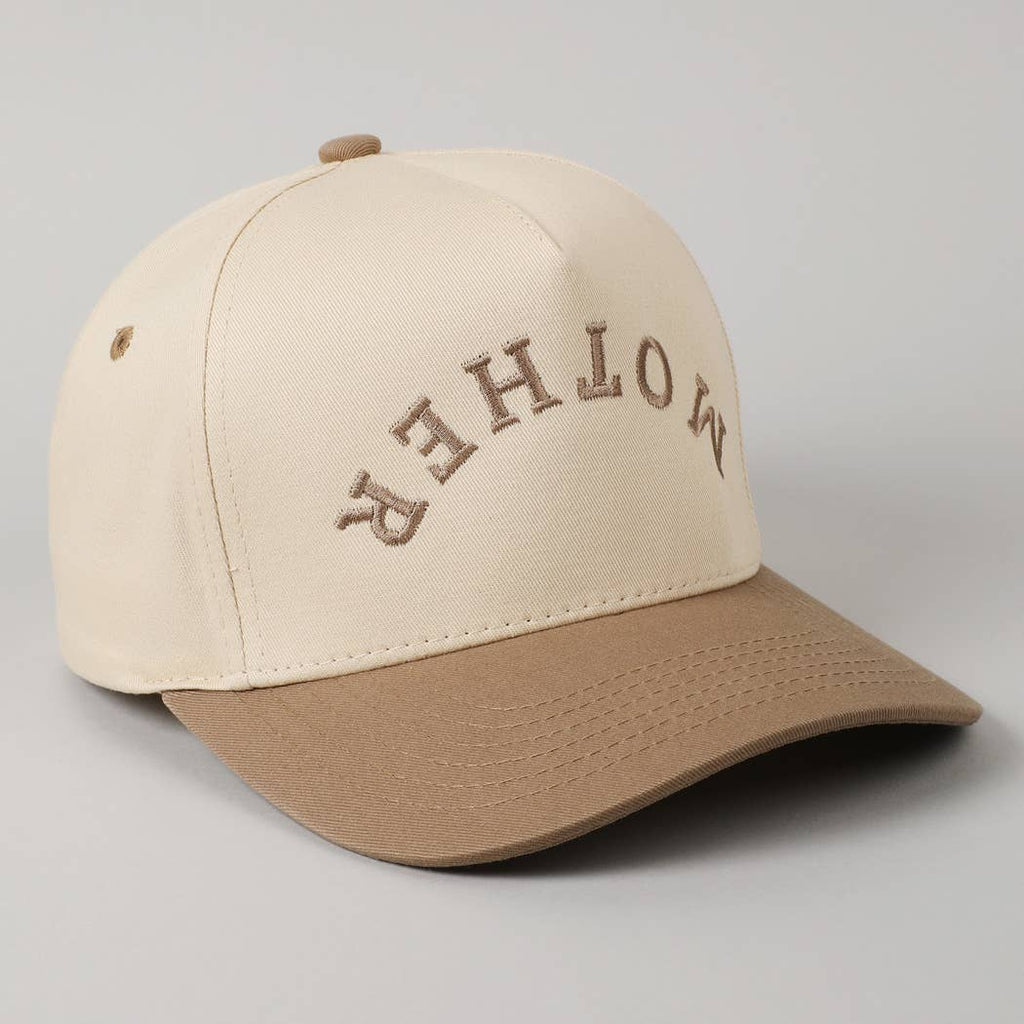 MOTHER Upside Down Lettering Embroidery Cap: SAGE / ONE SIZE