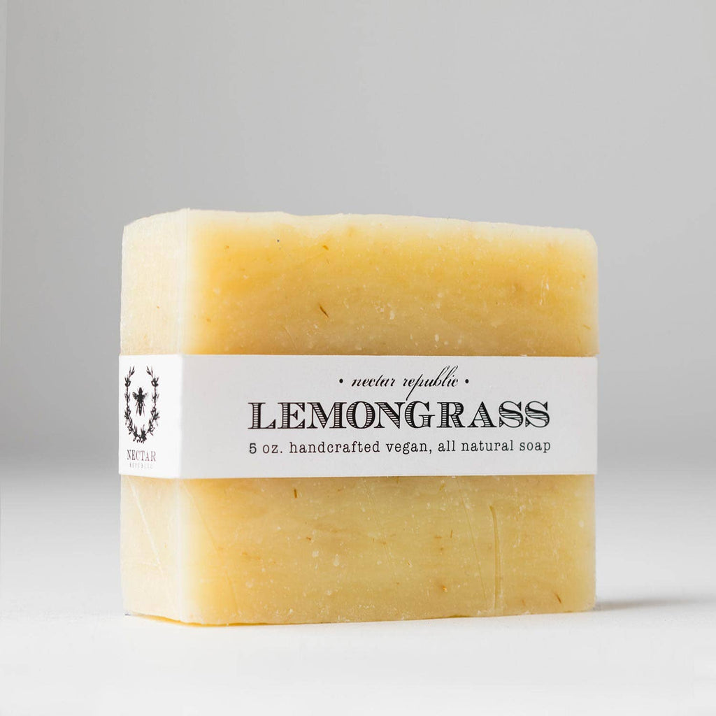 Lemongrass : Bath Soap ( relief vegan handcrafted natural )