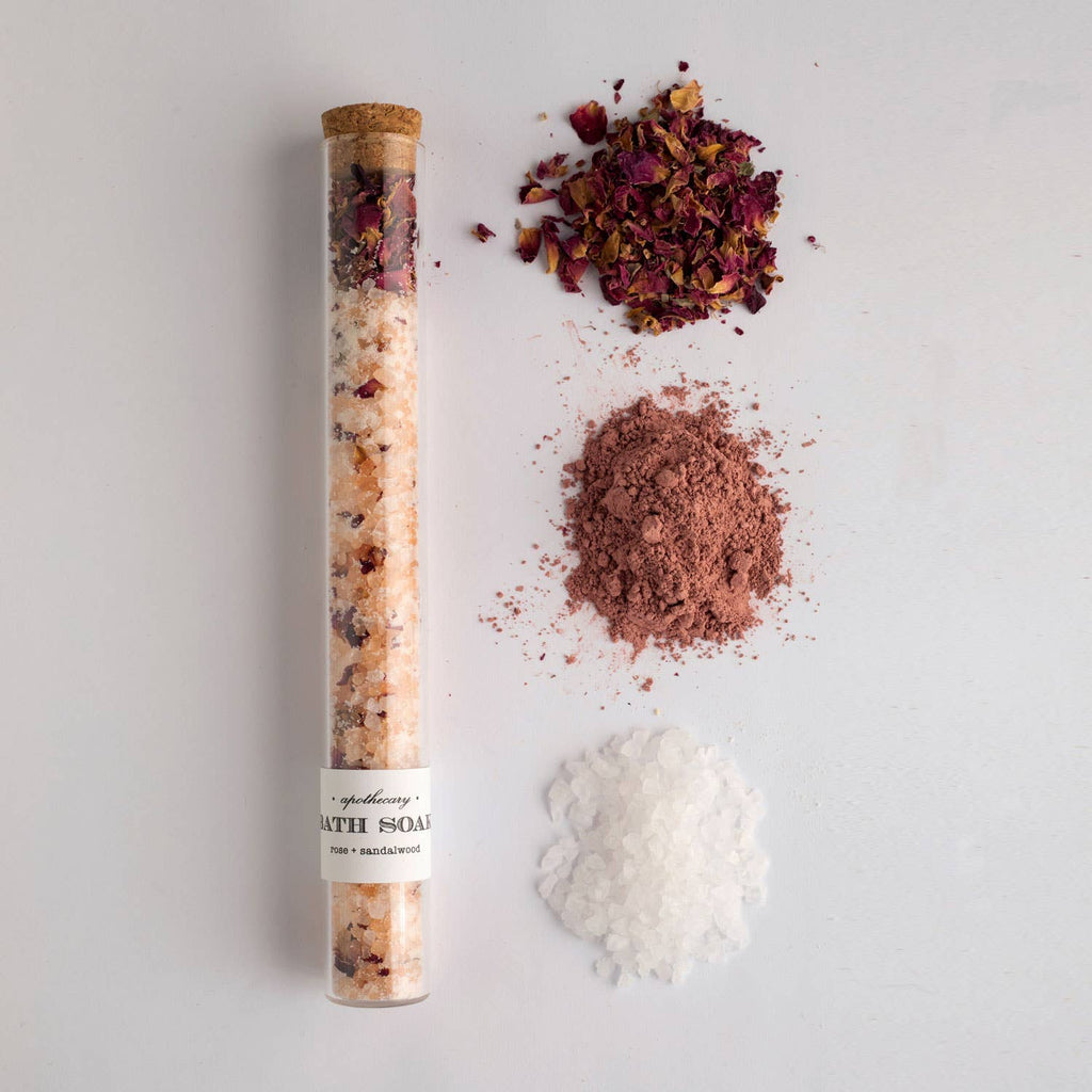 Rose Sandalwood : Bath Soak Tube ( bath salts )