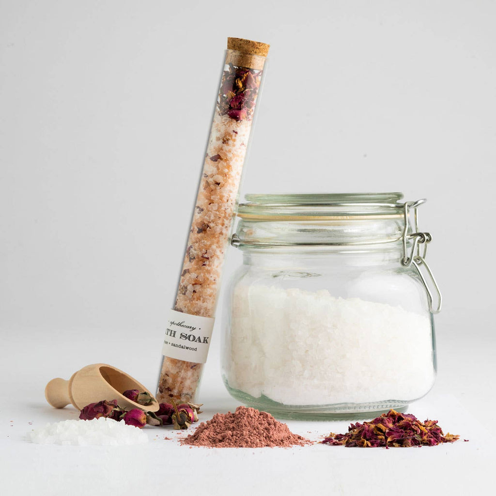 Rose Sandalwood : Bath Soak Tube ( bath salts )