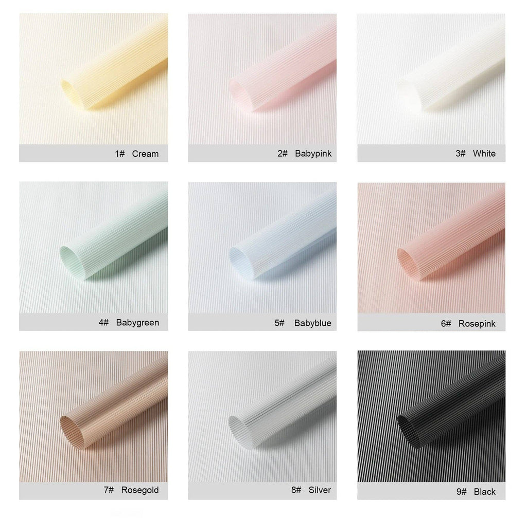 Stripe Lines Flower Wrapping Paper (20pcs/bag): #6 Rosepink