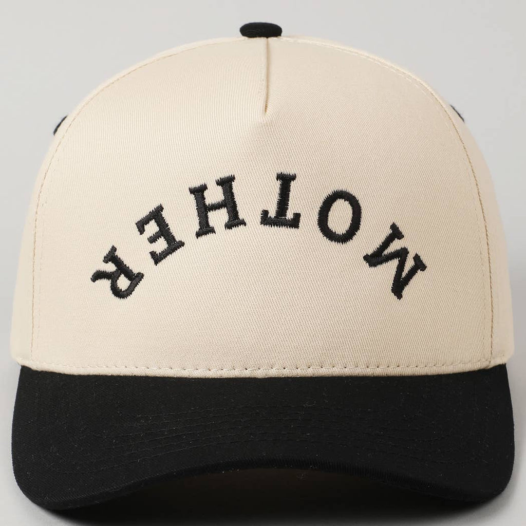 MOTHER Upside Down Lettering Embroidery Cap: SAGE / ONE SIZE