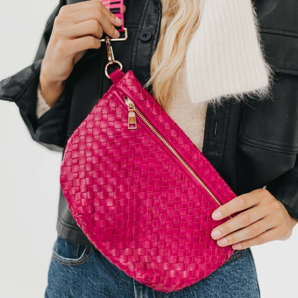 Westlyn Woven Bum Bag *NEW COLORS ADDED*: Checkered Tan