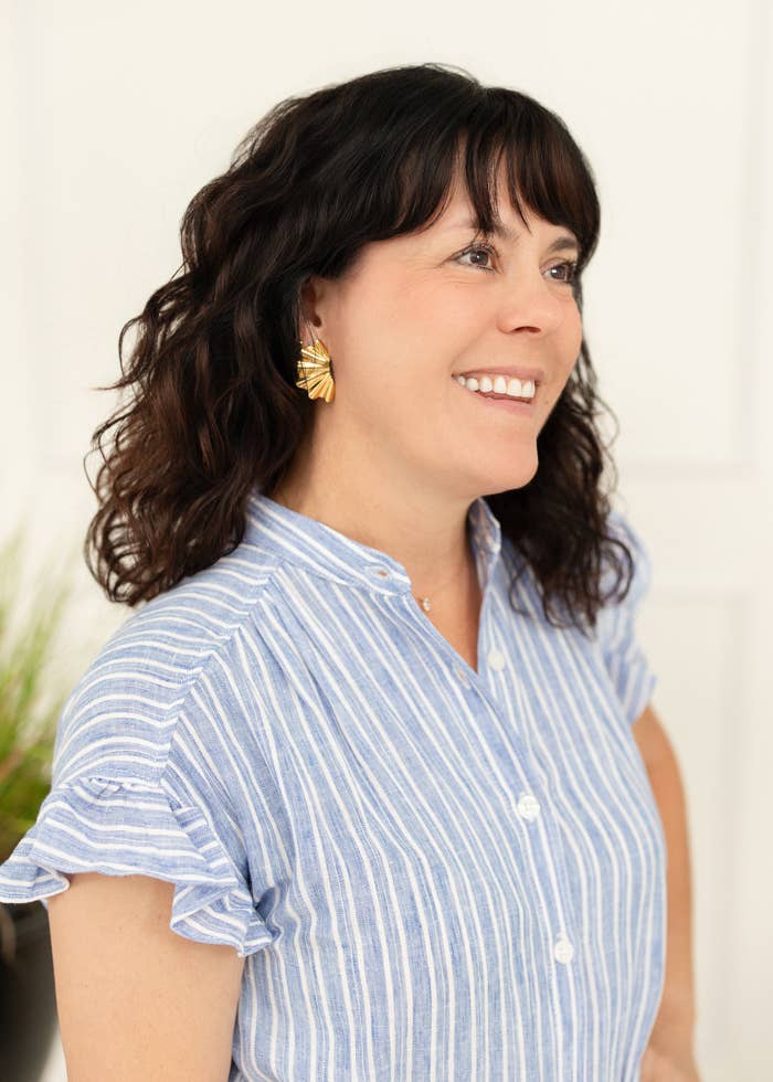 Ruffled Earrings | Gold