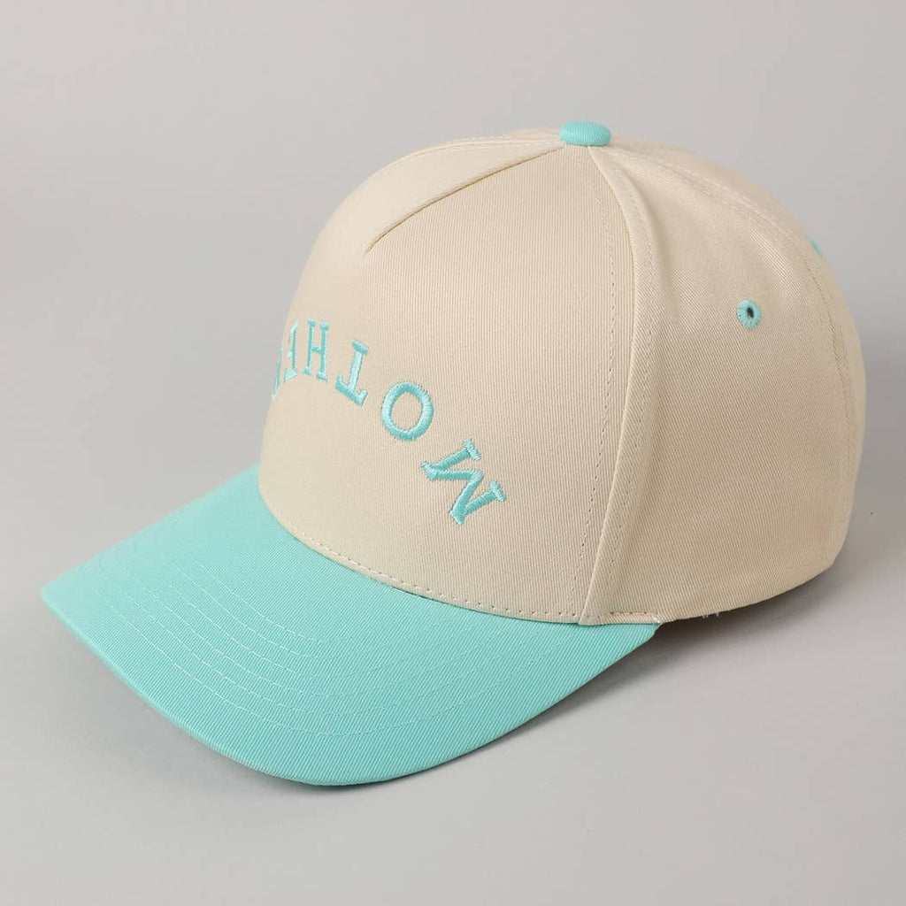 MOTHER Upside Down Lettering Embroidery Cap: SAGE / ONE SIZE