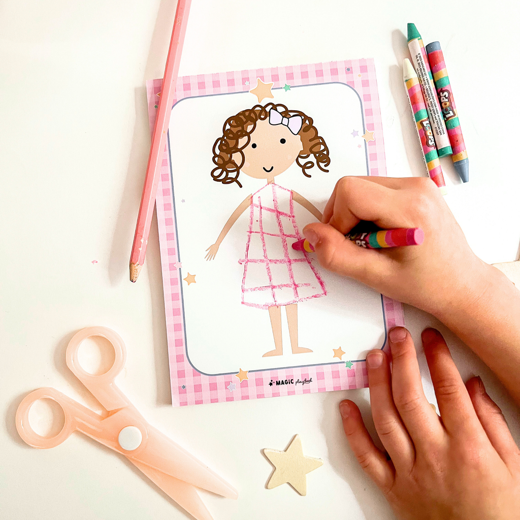 Dress A Doll Pretend Play Notepad (Pink)