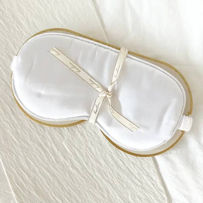 Silky Satin Sleep Eye Masks with Ribbon - GRACIA: PINK / ONE SIZE