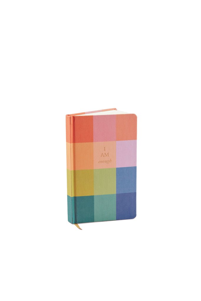 Bookcloth Journal, 5.125" X 8.25" - Rainbow Check