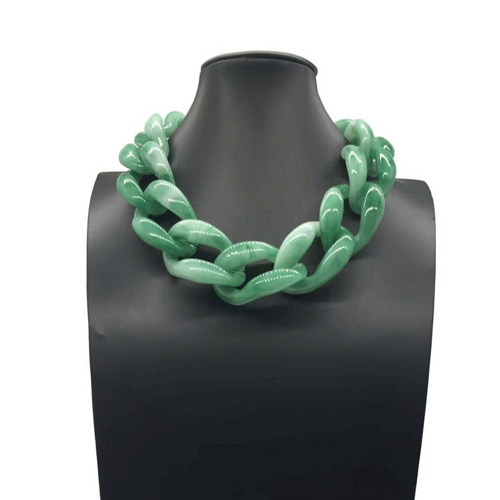 ACRYLIC COLORFUL CHAIN LINK NECKLACE