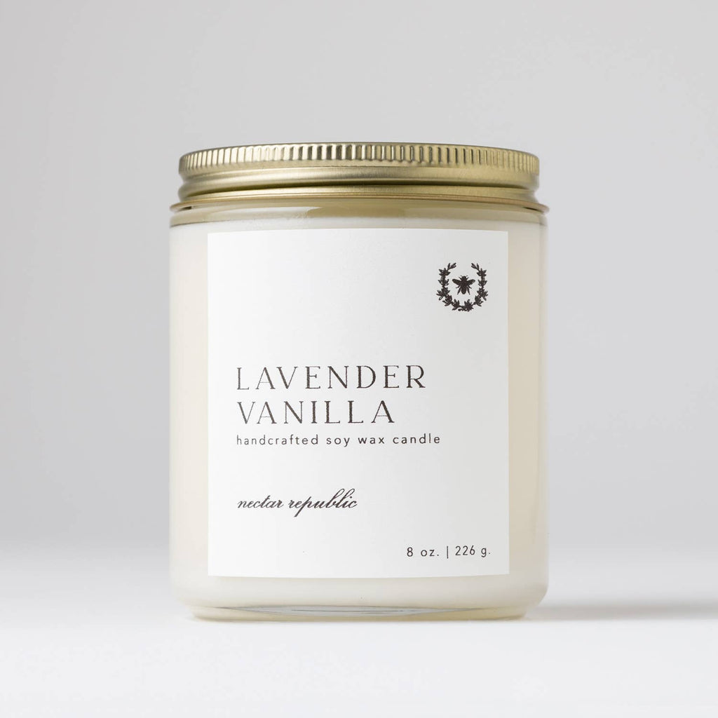 Lavender Vanilla : Jar Soy Candle ( spring summer )