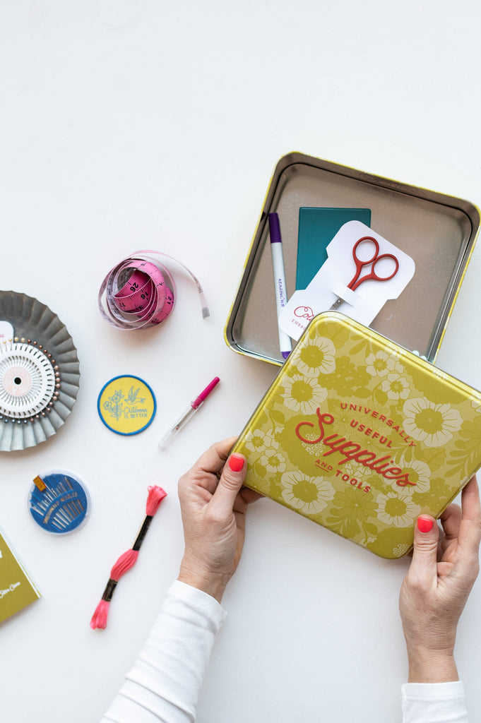 Embroidery Starter Kit Sewing Tin