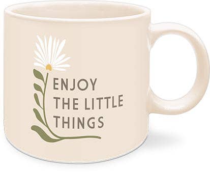 CERAMIC MUG FLOWER MARKET DAISY QUOTE