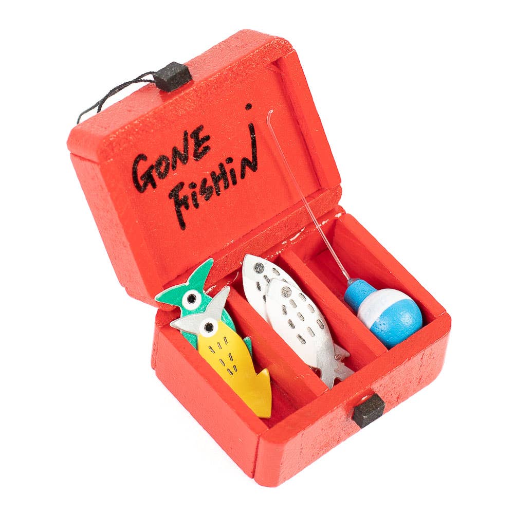 1-3/4" Miniature "Gone Fishin'" Tackle Box (Set of 12)