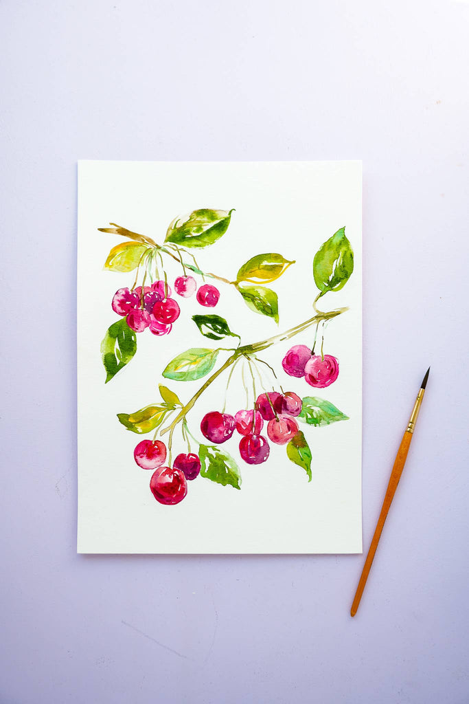 Fruit Watercolor Workbook: Outlined Coloring Pages to Paint
