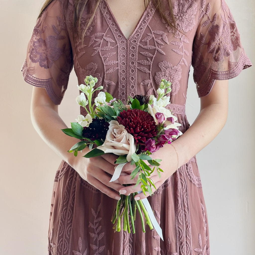 Burgundy Blossom - Posey Bouquet (Weddings Only)