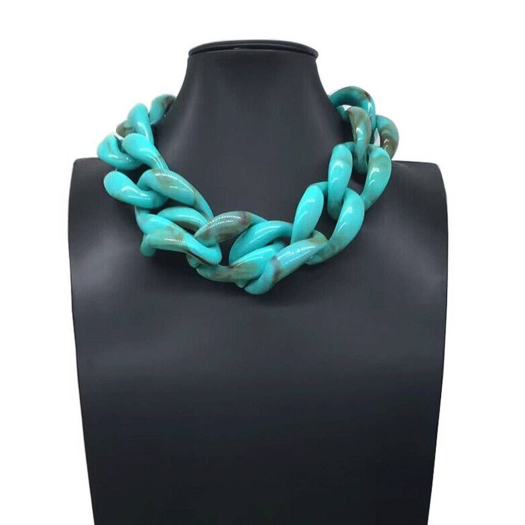 ACRYLIC COLORFUL CHAIN LINK NECKLACE