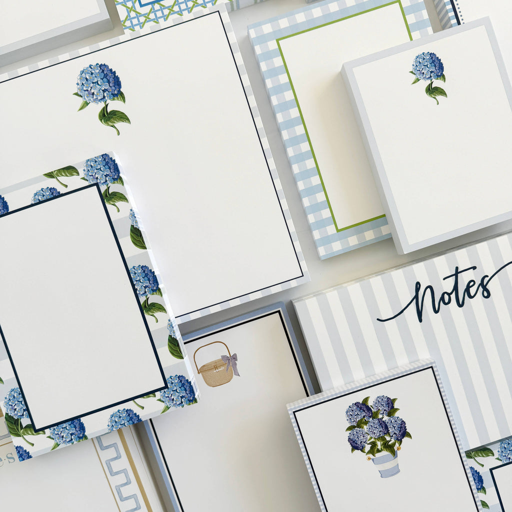 8.5"X8.5" 200 page SLAB Notepad | Hydrangea Bloom