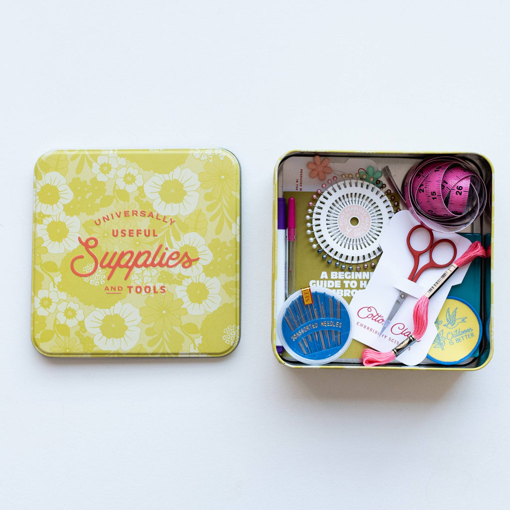 Embroidery Starter Kit Sewing Tin