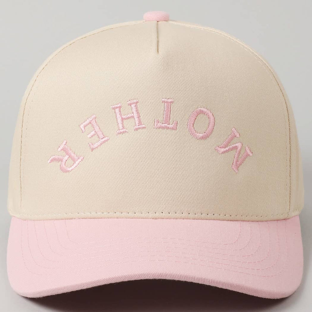 MOTHER Upside Down Lettering Embroidery Cap: SAGE / ONE SIZE