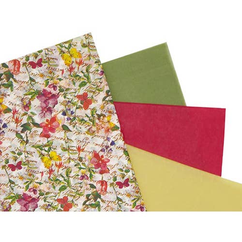 Waxed Floral Bulk Tissue Paper: Romance / 200 Pack / 18x24"