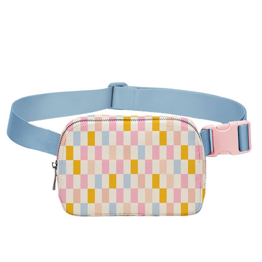 Plaid Patterned Fanny Pack, Belt Bag, Cross Body