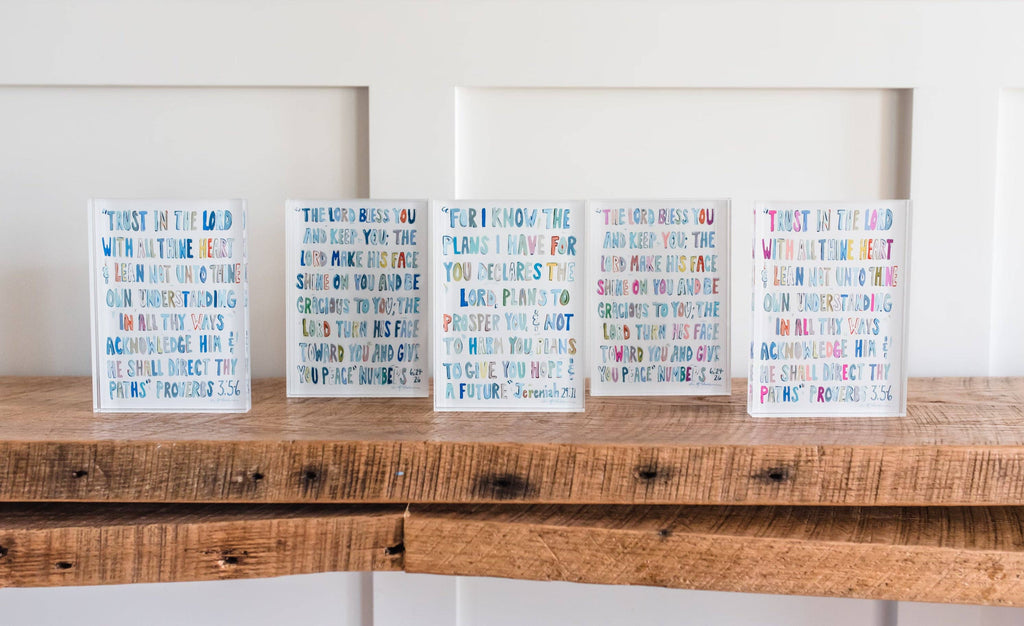 "Jeremiah" acrylic shelfie: More pinks