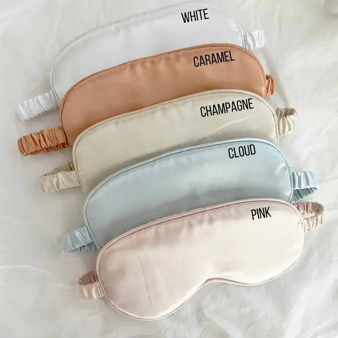 Silky Satin Sleep Eye Masks with Ribbon - GRACIA: PINK / ONE SIZE