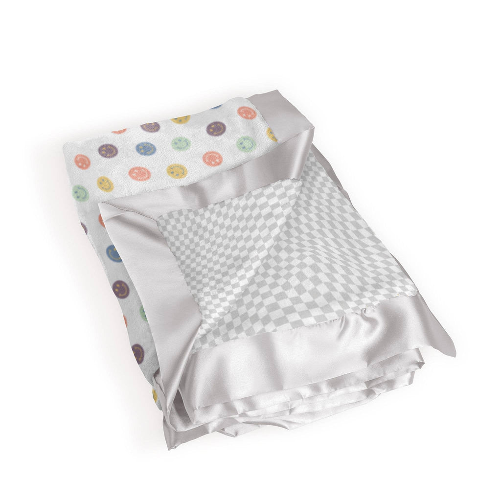 Reversible Baby Blanket Happy Baby Vibes