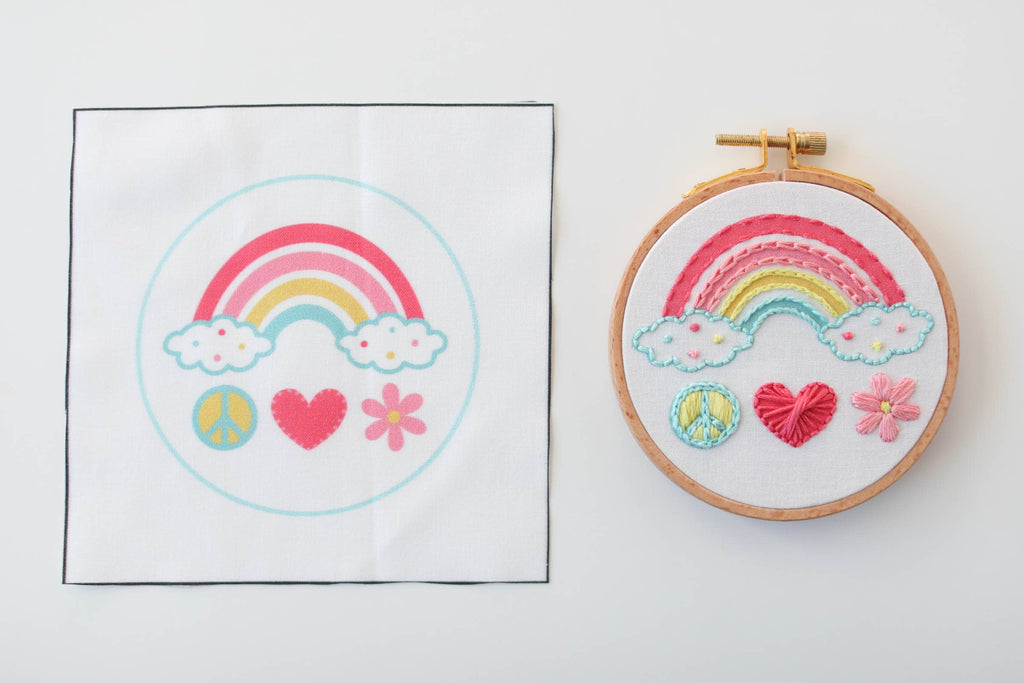 Kids Embroidery Craft Kit - Rainbow Stitch Sampler Ages 8-12