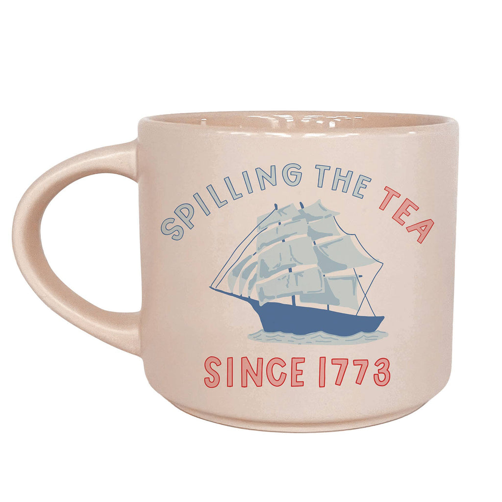 Spilling The Tea Large Ceramic Mug