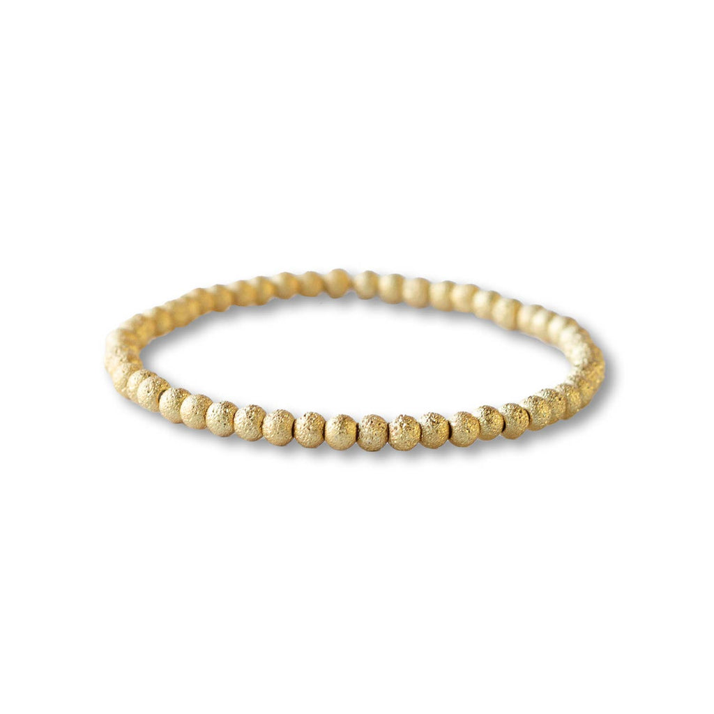 Gold Beaded Bracelet Collection Pack with Display: 3mm Smooth