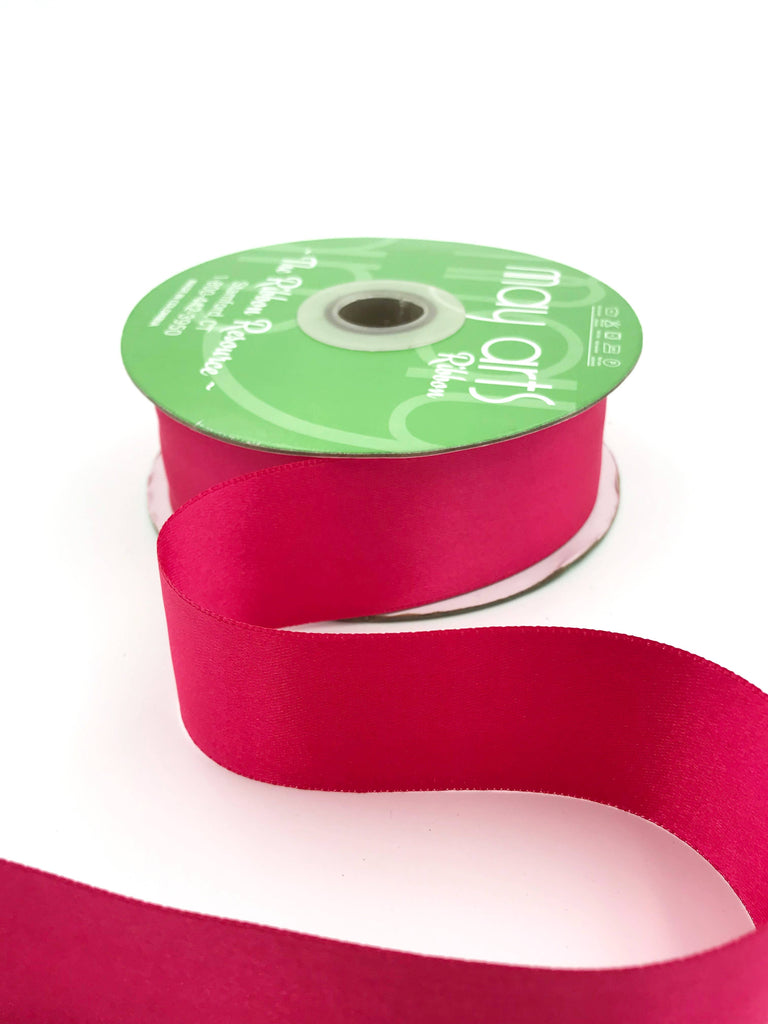 ~1.5" (38MM) Double Face Satin Ribbon, Fuchsia