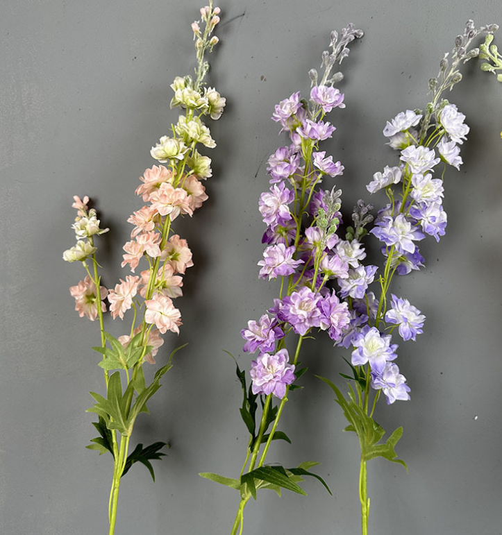 33''T Silk Delphinium Flower Stem, Srping/Summer Decorations: Pink