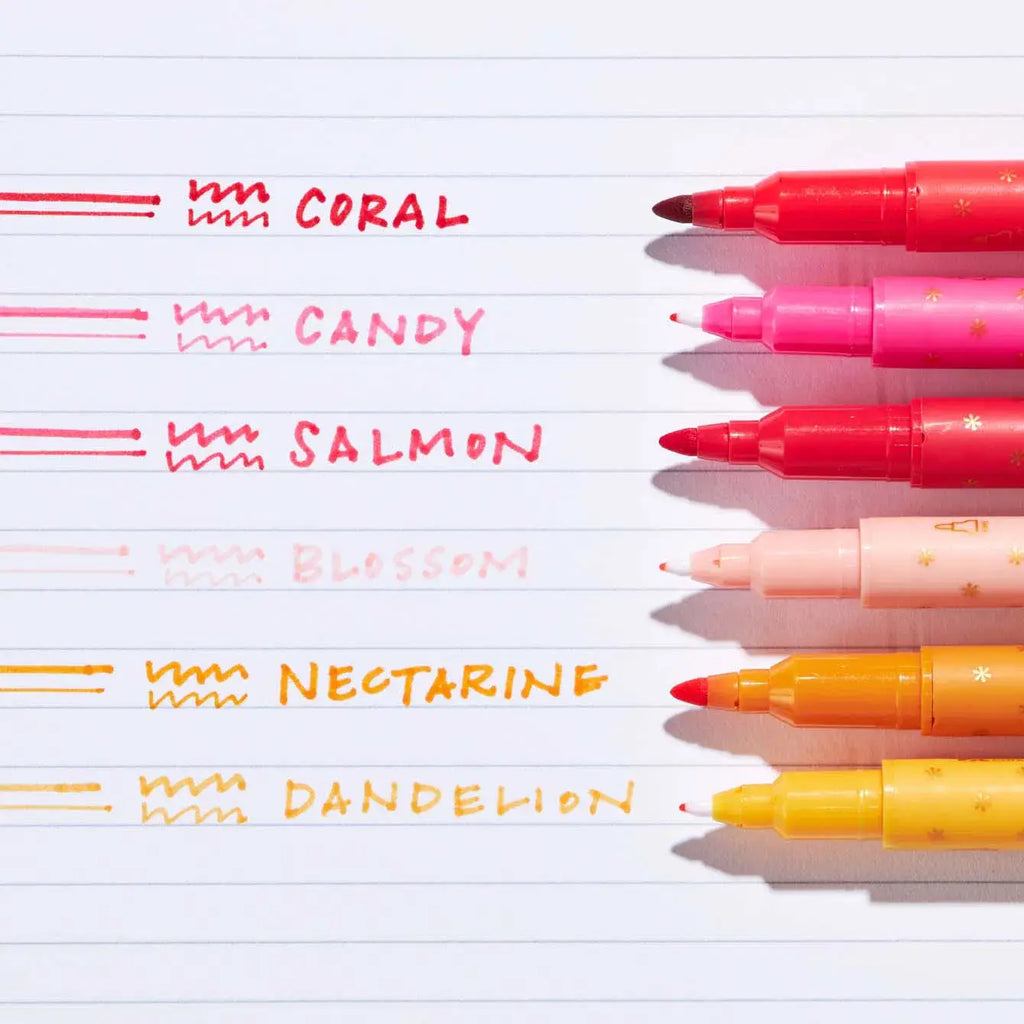 Classic Dual-Tip Markers 6-pack - Sunset