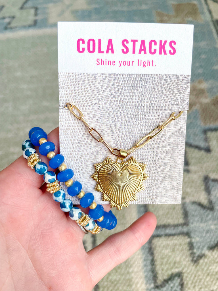 Bold Heart Charm- Paperlink Necklace