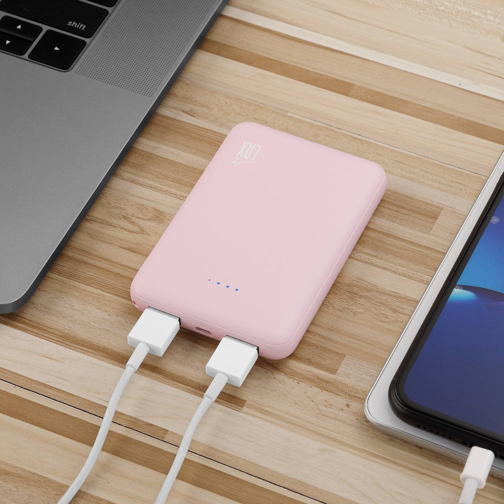 Ultra-Slim & Portable 6600mah Power Bank- Retail Packaing: Light Blue