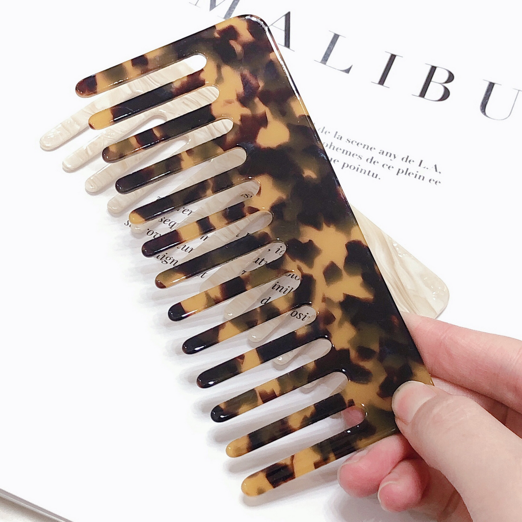 SIMPLE ACETIC ACID ANTI-STATIC HAIR COMB LIGHT BROWN
