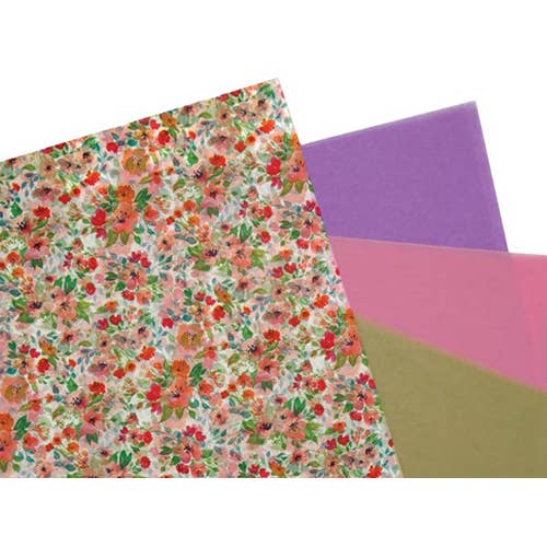 Waxed Floral Bulk Tissue Paper: Romance / 200 Pack / 18x24"