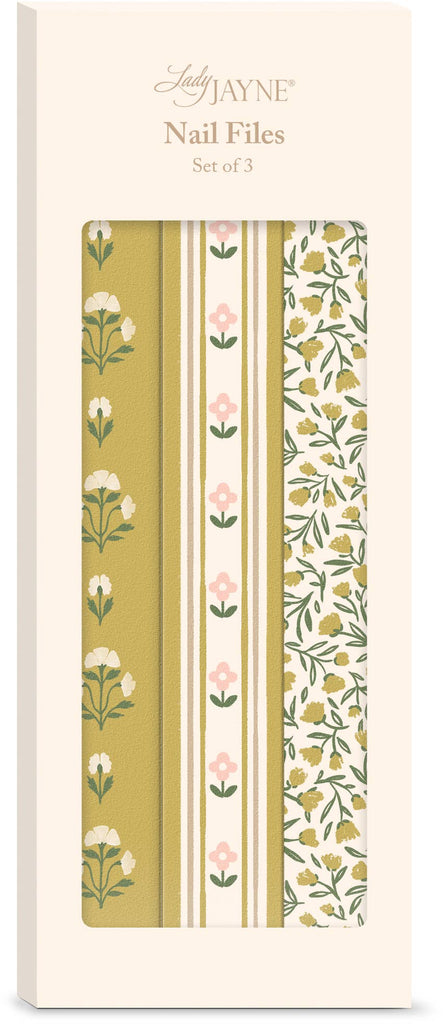 Mustard Cream Stripe Nail File Set