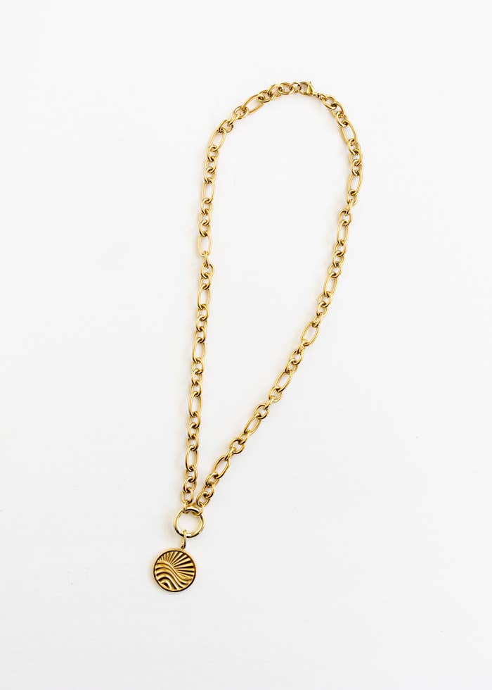 Chunky Gold Charm Necklace